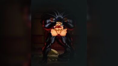 Blackheart's Intense Interracial Threesome with MUGEN Hentai Character Blue Mary