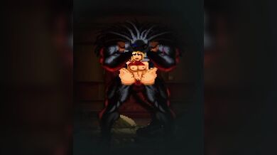 Blackheart's Intense Interracial Threesome with MUGEN Hentai Character Blue Mary