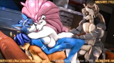 Multiple Tentacle Penetration: Carmelita, Krystal, Fara and Jenny Impregnated by Mysterious Entity - MrSafetyLion