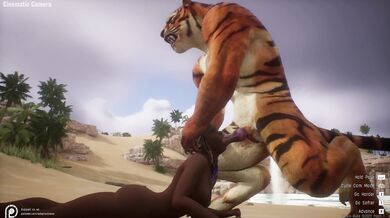 Tigress Indra's Savage Fuck Session with a Feral Beast.