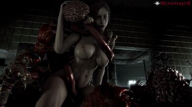 Claire's Intense Threesome with Two Slutty Lickers