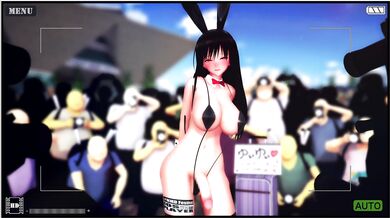 Public Futa Exposure with AquiNasMMD Cosplay