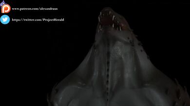 Lizard Fucks Human From Behind in 3D While She Begs for More