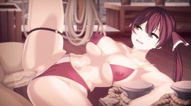 Marine's Housou Bikini Nekololi Scene is a Sensual No-Male-Va Experience