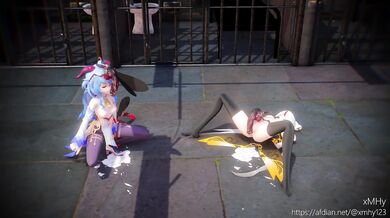 Insect Fuckers Ganyu and Ningguang Get It On by XMHY