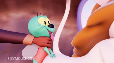 BizyMouse Slips Her Tight Zipper