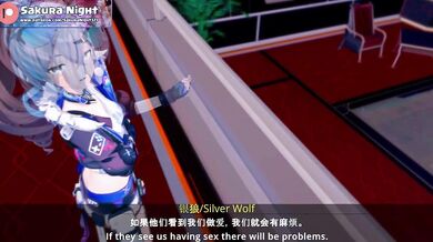 Silver Wolf's Wet Ride: A Honkai Star Rail and Service Game