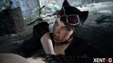 Batman's slutty sidekick gets fucked hard in her tight black costume