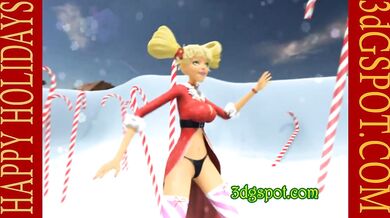 Making Snow Angels with Frisky the Snowman