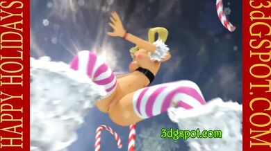 Making Snow Angels with Frisky the Snowman