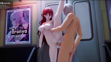 Dark-haired Himeko's Tight Akimbo Anal Training