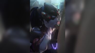 Widowmaker's Wet Tongue Tease [Hentai Heaven]