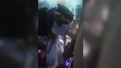 Widowmaker's Wet Tongue Tease [Hentai Heaven]