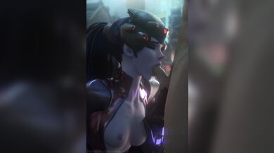 Widowmaker's Wet Tongue Tease [Hentai Heaven]