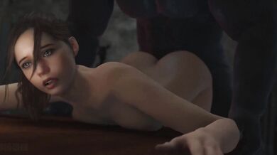 Mrs. Claire Redfield and the Monster Dick of Mr. X [Nedke]