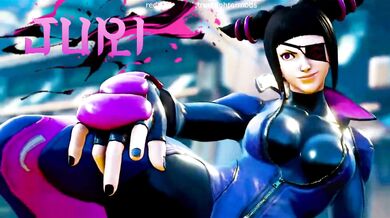 Juri's Ass is Grinded by a Huge Purple Cock in the Streets of Street Fighter 6