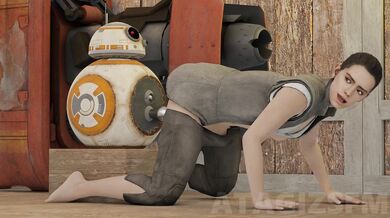Sexual Encounters of Rey with BB-8, Finn, and Solo