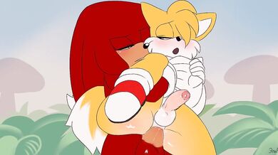 Furry Frenzy: Knuckles x Tails' Rough and Ready Romp on Mushroom Hill [The Krazy Elf]