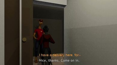 [DAS] Pizza Delivery - A horny pizza delivery guy has a passionate night with his sexy costumer who ordered an extra large pizza.