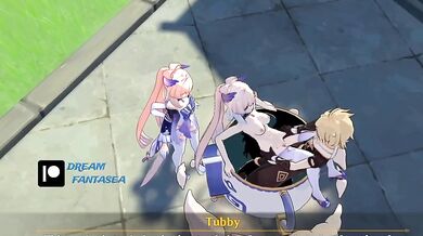 Fatty Swap: Kokomi and Aether's Animated Adventure