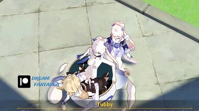 Fatty Swap: Kokomi and Aether's Animated Adventure
