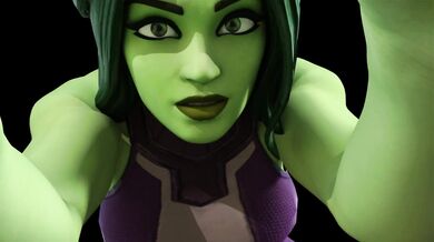 Busty She-Hulk Takes a Little Man for a Hard Ride