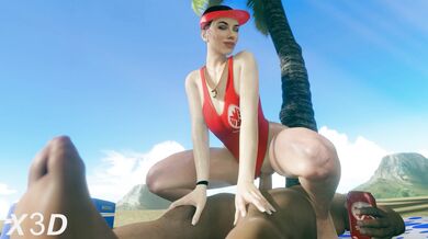 Black Widow Lifeguard Banged in 3D and Ultra HD!