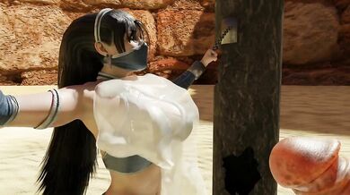 Goro's Cum Shower with Kitana on Dirty Floor
