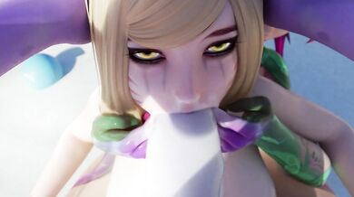 Gagging Gangbang Action in 'Ahri's Co-op Throat F*cking Angle 4' Starring SleepyKeeper!