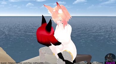 Futanari Foxes get wild - Virtual Reality Threesome
