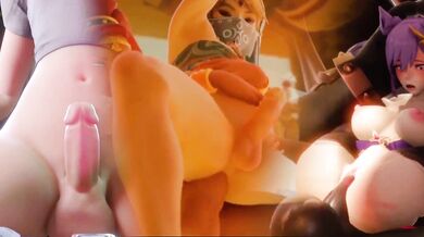 Write a 50-word sentence that describes the action of the PORN video in detail