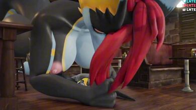 Mega Sized Female and Enormous Draconian Expansion Cartoon