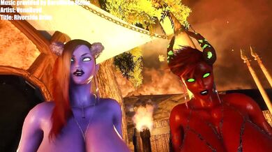 Orcs vs Draenei - Naughty Interracial Fun
