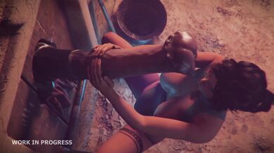Lara Croft's Tight Pussy Gets Stretched by a Big Dick in The Gatekeeper PMV