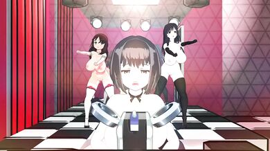 Four Slutty Anime Girls Get It On With Each Other [Wink_MMD]