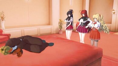 Riser's Monster Cock Pounds the Hot Girls of DxD