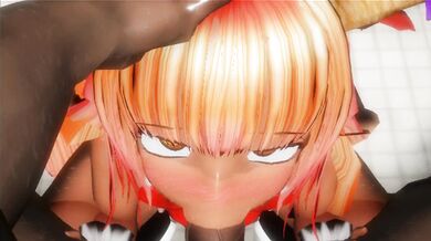 Suika Ibuki Gets DP'd In Her Ass by Two Guys at the Same Time