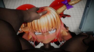 Suika Ibuki Gets DP'd In Her Ass by Two Guys at the Same Time