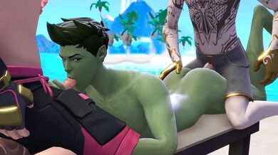 - Beast Boy Bangs His Way Through The Fun House!