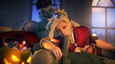 A Taste of Mercy's Ass: Sucking Sombra's Dick