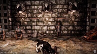 Bondage Slave Interrogated by Dominant Imperials in the Dungeons of Skyrim!