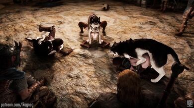 Bondage Slave Interrogated by Dominant Imperials in the Dungeons of Skyrim!