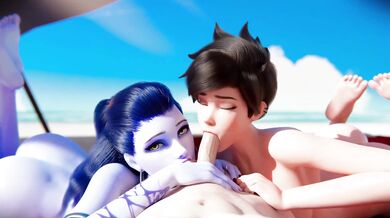 Widowmaker and Tracer Get Pussy-Fucked on the Sandy Shores (Ent_Duke)