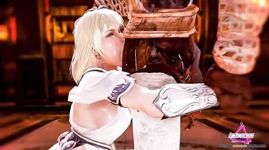 Sophitia's Deep Throat Action in Soul Calibur