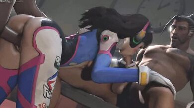 D.Va's Unforgettable Threesome Fuckfest - Timpossible
