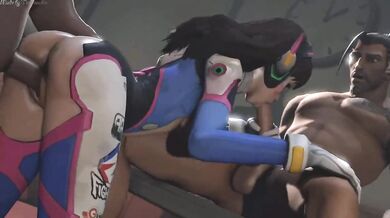 D.Va's Unforgettable Threesome Fuckfest - Timpossible