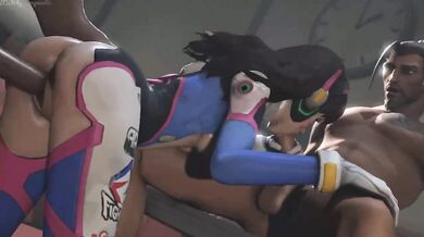 D.Va's Unforgettable Threesome Fuckfest - Timpossible
