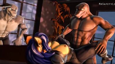 Carmelita's Foxy Tail vs. The Reptilian Invasion with MrSafetyLion