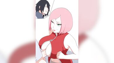 Sakura and Sasuke's Big Tits Blowjob Orgy [Horny Hannya Sluts]