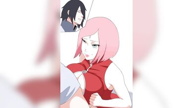 Sakura and Sasuke's Big Tits Blowjob Orgy [Horny Hannya Sluts]